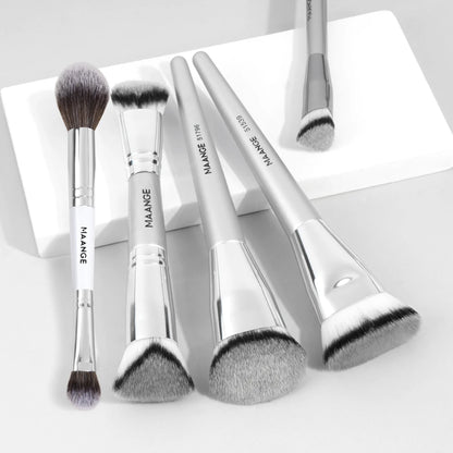 MAANGE NEW 5PCS Makeup Brushes Set Soft Dense Foundation Blush Powder Blending Female Cosmetics Kabuki Beauty Makeup Brush Tools