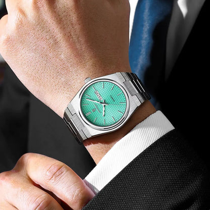 POEDAGAR Trendy Casual Man Watch Luminous Waterproof Stainless Steel Classic Men Wristwatch Date Week Men's Quartz Watches Reloj