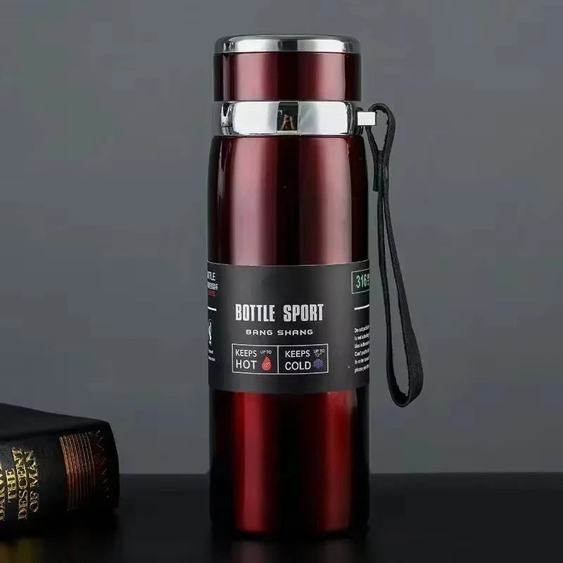 1L Stainless Steel Vacuum Flask Dual Use Hot Cold Drink Bottle Portable Thermal Container Perfect for Holding Water Tea Coffee