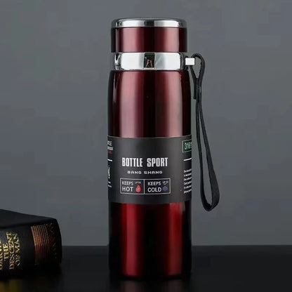 1L Stainless Steel Vacuum Flask Dual Use Hot Cold Drink Bottle Portable Thermal Container Perfect for Holding Water Tea Coffee