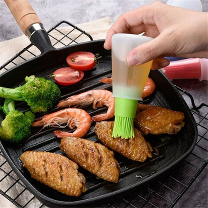 Kitchen Silicone Oil Bottle Oil Brush Baking Barbecue Grill Oil Brush Dispenser Pastry Steak Oil Brushes Kitchen Baking BBQ Tool