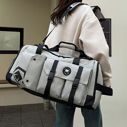 Large-capacity travel backpack, wet and dry separation sports gym bag, independent shoe storage compartment