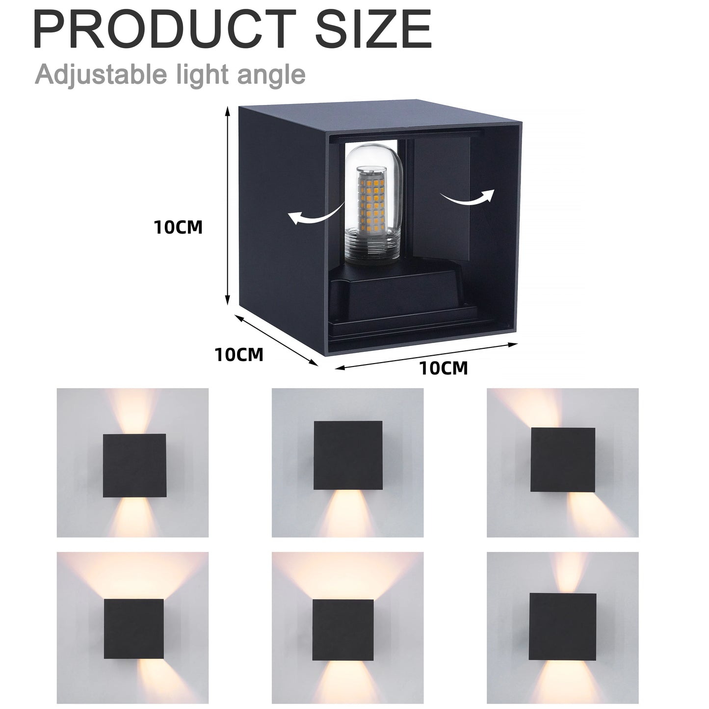 Modern LED Wall Lamp Waterproof IP65 Aluminum LED Wall Light Outdoor Indoor G9 Replaceable Bulb for Living Room Bedroom Hallway