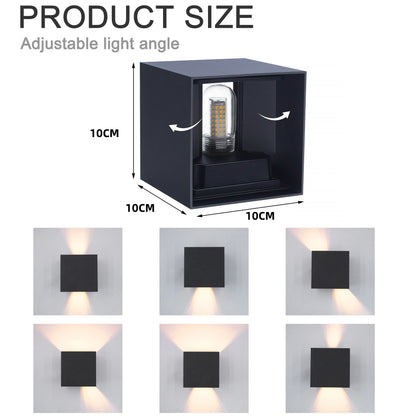 Modern LED Wall Lamp Waterproof IP65 Aluminum LED Wall Light Outdoor Indoor G9 Replaceable Bulb for Living Room Bedroom Hallway
