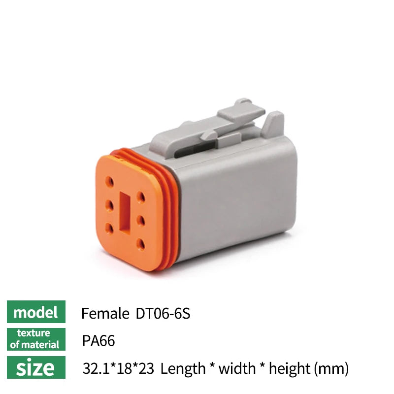 10/50/100 Sets Deutsch DTM/DT/DTP/DTF Automobile Connector Plug&Socket Male&Female Terminal DTM04-2/3/4/6/8/12 DTM06-2/3/4/6/8S