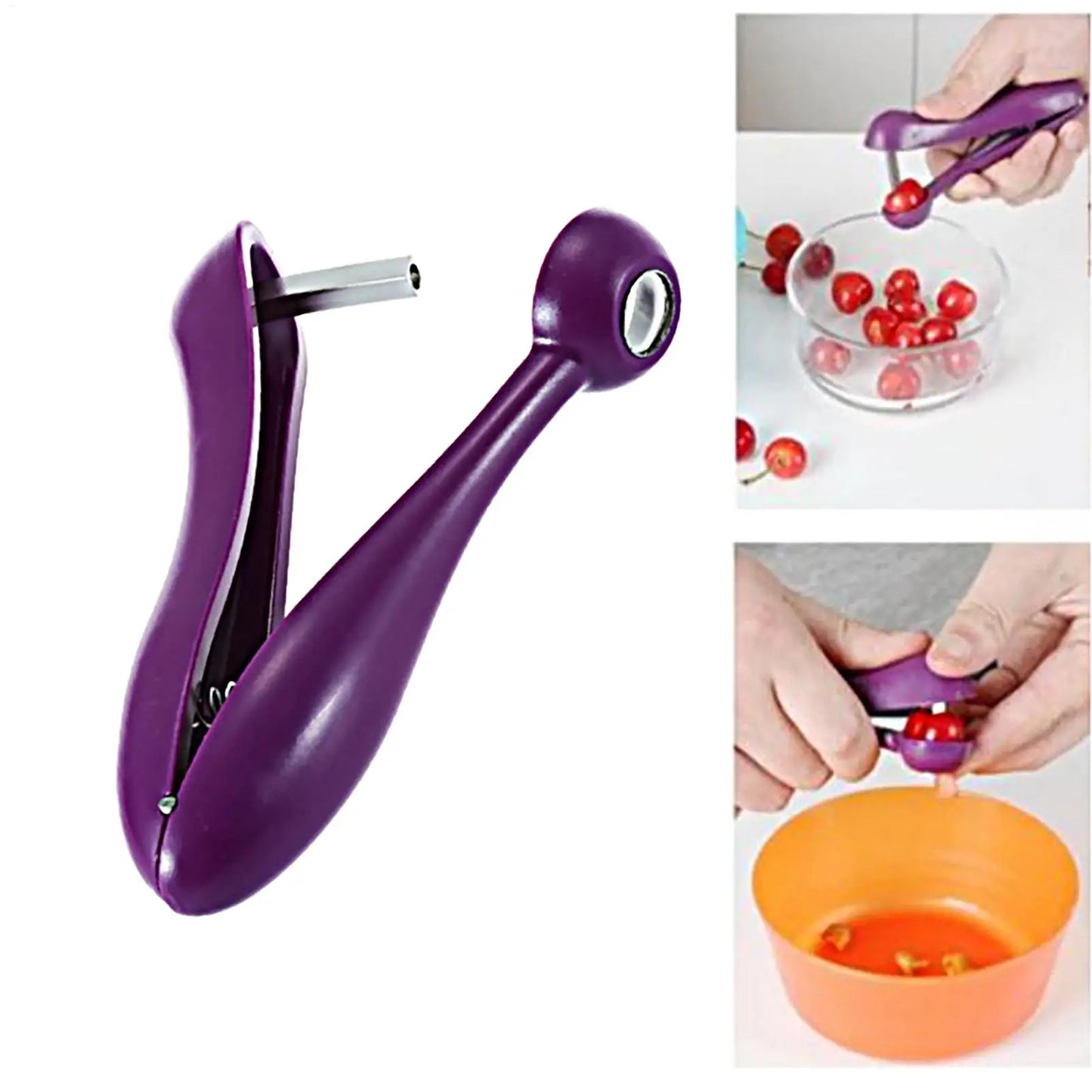 Cherry Pitter Portable Cherry Fruit Kitchen Pitter Remover Olive Corer Cherry Corer Fruit Vegetable Tools Fast Enucleate Squeeze