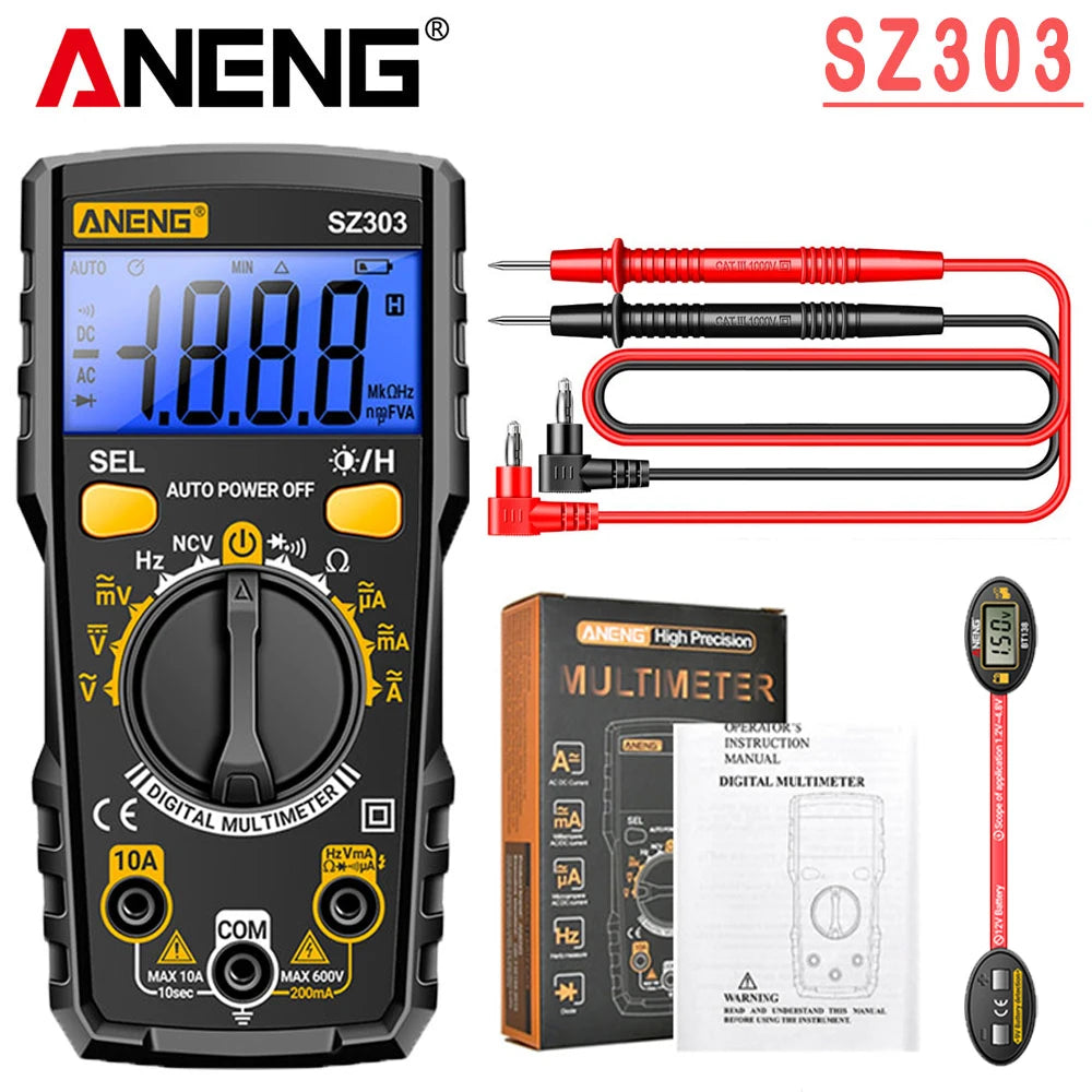 ANENG Digital Multimeter Professional Tester SZ303 AC/DC Voltage Resistance High Precision Professional Electrical Detection Too