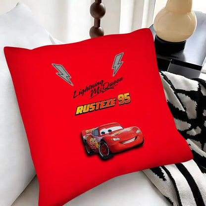 Cartoon Car Lightning McQueen Pillow Case Fashion Square Pillowcase Bedroom Sofa Room Ins Decoration Leisure