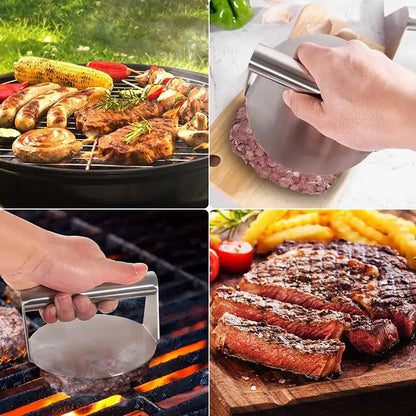 1pc Stainless Steel Hamburg Meat Press Hamburger Press Kitchen Gadgets Meat Pie Make Kitchen Accessories Cooking Accessories