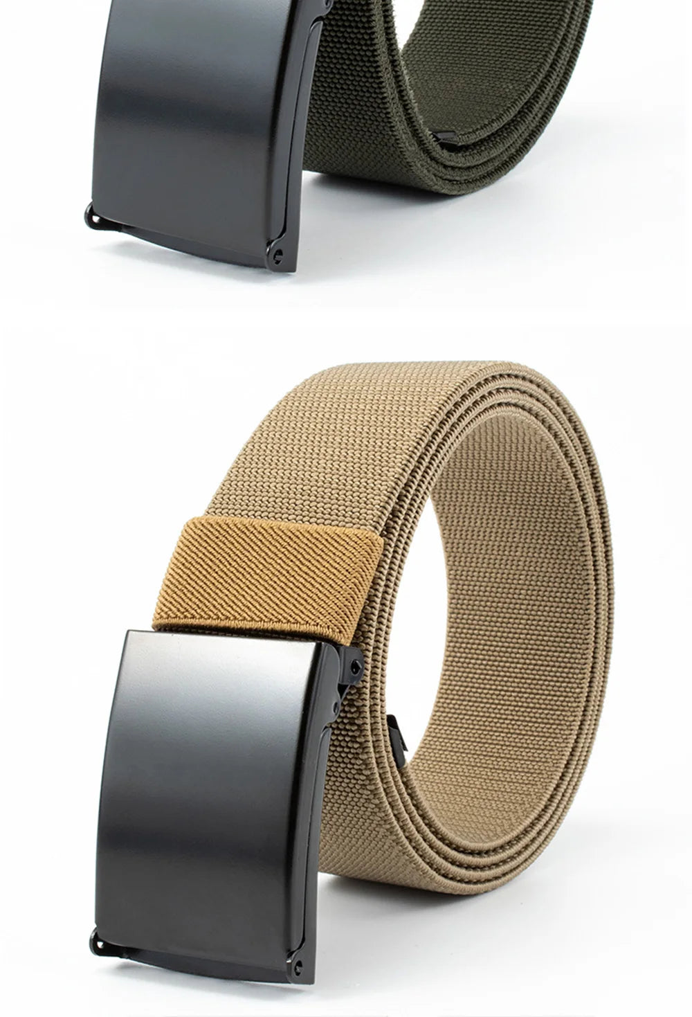 Men's Belt Nylon Tactical Belt Metal Buckle Woven Elastic Belt Outdoor Training With Pants Jeans Belt Leisure Woven Belts Unisex