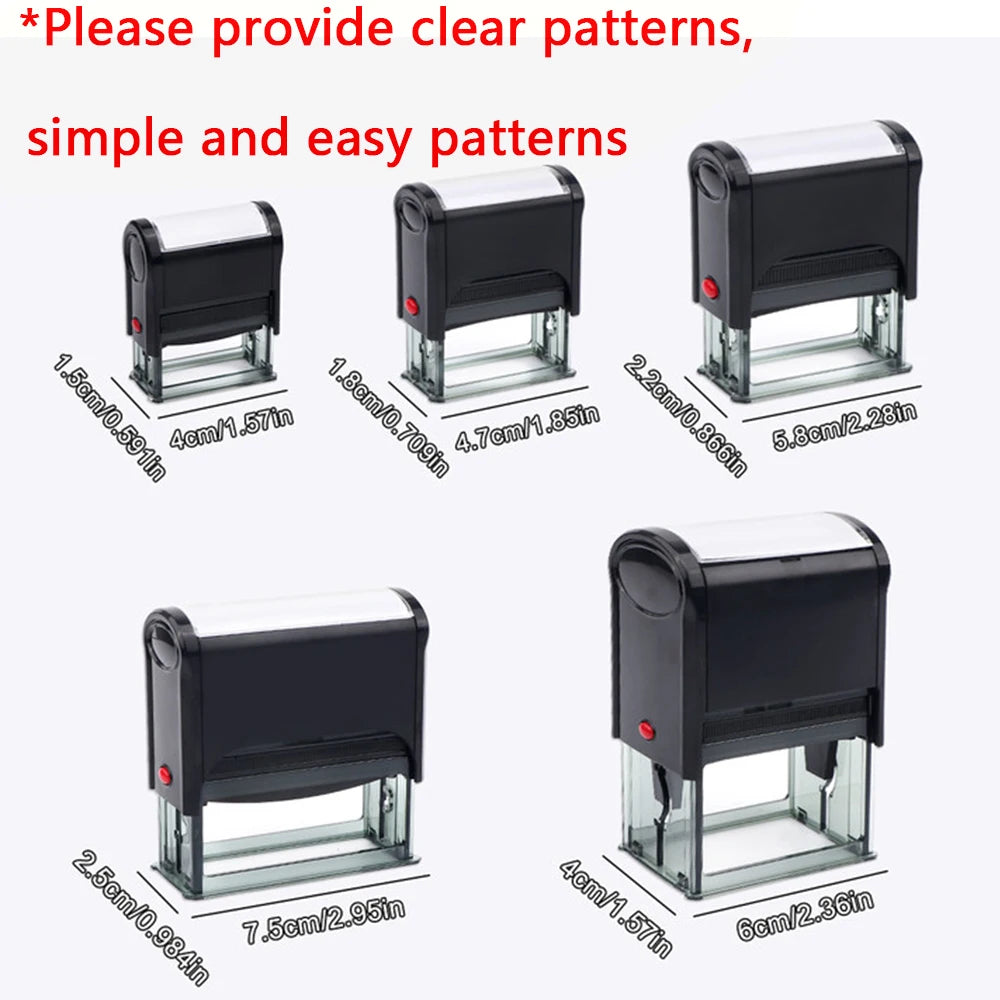 Custom Self-Inking Stamp DIY Rubber Stamp Kit Custom LOGO Personalized Self Inking Business Address Name Number Letter Printing