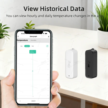 TUYA Wifi/Zigbee Waterproof Temperature And Humidity Sensor Outdoor Smart Life Thermometer Hygrometer Detection For Garden Home
