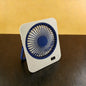 1pc rechargeable USB mini desktop fan, power display, 5-speed ultra quiet personal cooling fan, foldable handle portable fan, suitable for office, home, bedroom, travel, camping