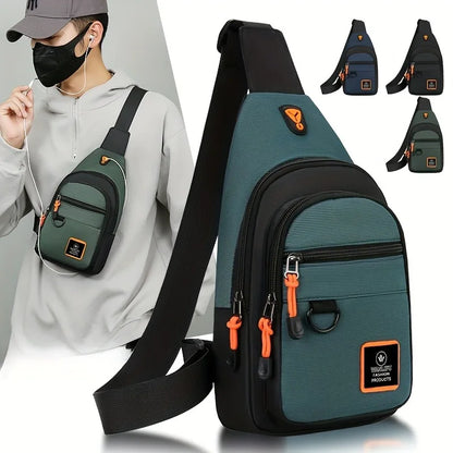 Men's leisure outdoor hiking bike shoulder bag, waterproof sports crossbody bag, travel backpack, men's chest bag, shoulder bag