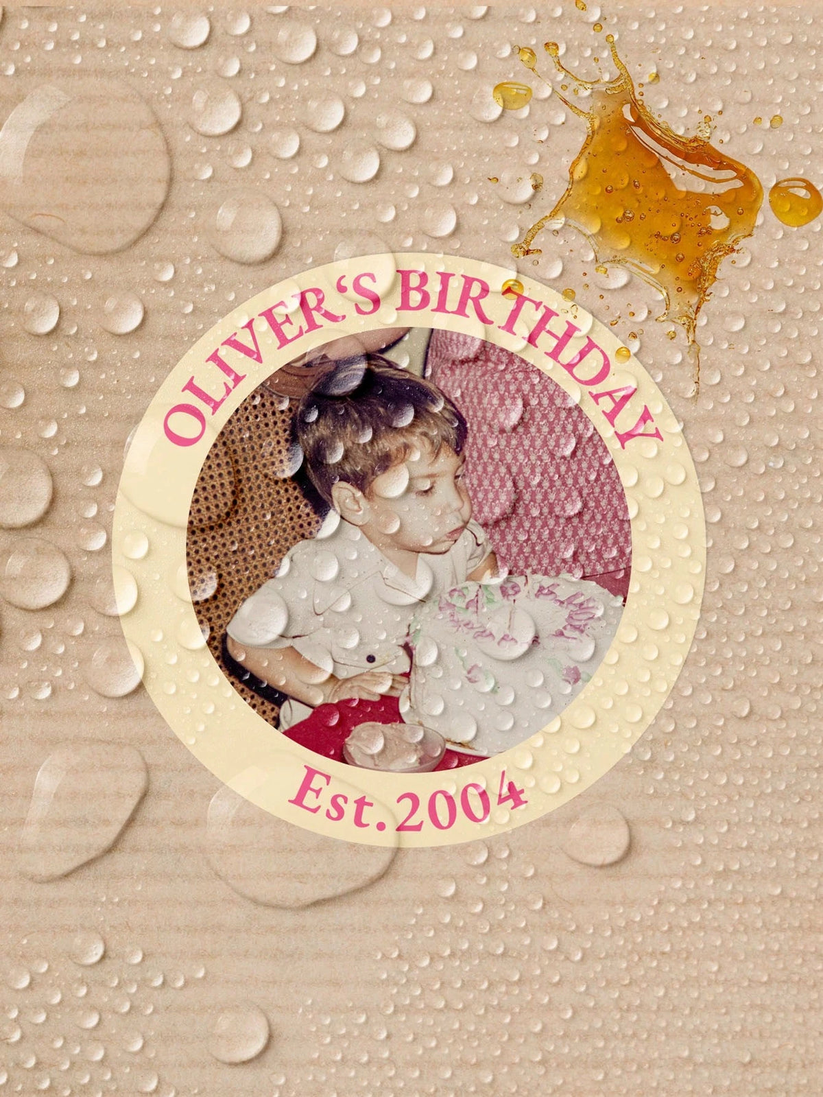Custom Photo Stickers Personalized Waterproof Round Text Labels Custom Image Birthday Party Gift Wrapping Decor DIY Souvenir Kit