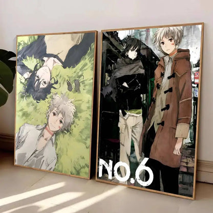 Anime No. 6 Poster Self-adhesive stickers are suitable for any wall surface waterproof moisture-proof