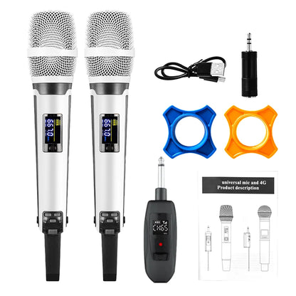 SKM9000 Professional 2 Channel Wireless Super 2.4G Karaoke Handheld Microphone for Teaching Wedding Party Show Meeting Speech