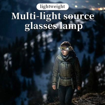 New XTE COB LED Rechargeable Multifunctional Glasses Light Waterproof Free Adjustment Angle Lightweight Glasses Lamp