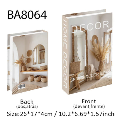Boho Monet Matisse Luxury Fake Book Storage Box Home Interior Decoration Decorative Books Coffee Table Bedroom Living Room Decor