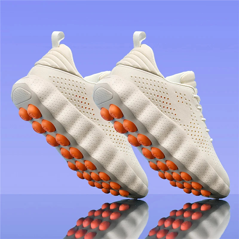 ClaWave Men Women Running Shoes Massage Particles Supercritical Cushioning Breathable Knit Sports Sneakers Non-slip Walking Shoe