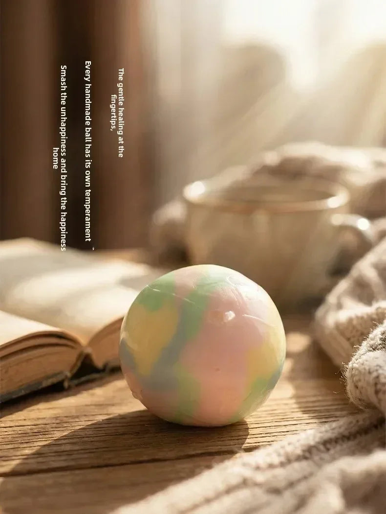 Squishy Stress Balls Slow Rebound Wax Skin Squeeze Toy for Kids Adult Quiet Sensory Fidget Toy Soothing Relieving Stress크런치 말랑이