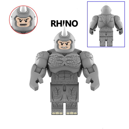7.5CM Big Size Movable Figure Hulk Lizard Rhino Thing Colossus Hulkbusters Infinity War Model Building Blocks Toys Action Bricks