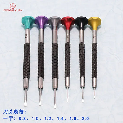 Kwong Yuen Watch Repair Kits Three types of 6 pics Steel Screwdrivers Set with 6 Pcs Spare Bladesc for NH35 for Watchmaker