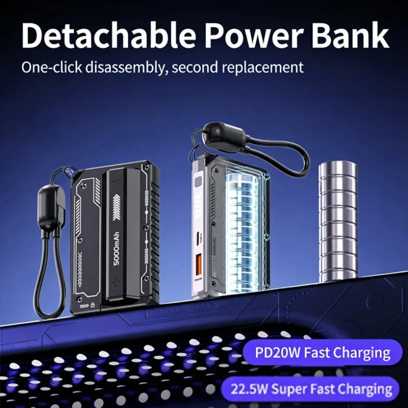 5000mAh Battery Charger Case DIY Power Bank Box PD 20W Fast Charging Portable Battery Charge Storage Box Charger without Battery