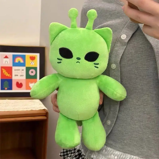 Cute Alien Cat Plush Toy Super Soft Plushie Dolls Kawaii Stuffed Animal Pillow Home Decor Couple Gift for Child Companion Gift