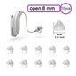Hearing Aid Domes for Oticon Replacements,Minifit Open Bass Vent Domes(6mm/8mm/10mm/12mm),Universal Domes for Oticon Hearing Aid
