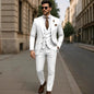 High Quality 3 Piece Yellow Men Suits Peak Lapel Slim Fit Men Clothing Elegant Wedding Jacket Vest Pants Sets for Business Party