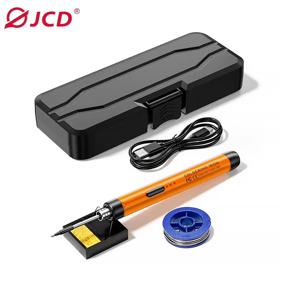 USB Electric Soldering Iron Kit 8W Mini Portable Professional Pen LED Smart 1000mAh Iron Rapid Heating DIY Welding Solder Tools