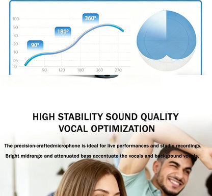 BA Dynamic Heart-Shaped Microphone 57A, Metal Construction, Suitable for Stage Singing, Compatible with Shure Karaoke BBOX
