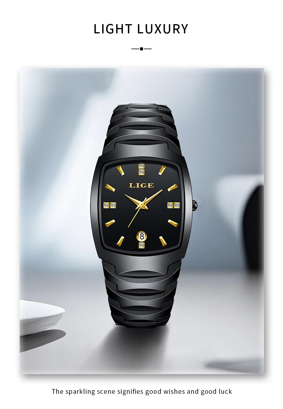 LIGE New Ladies Waterproof Watch Luxury Ceramic Braceletz Women Watches Creative Fashion Original Elegant Quartz Wristwatch Gift