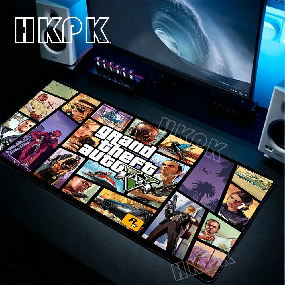 Game Grand Theft Auto GTA Mouse Pad Laptop Gaming Mousepad Size for large Edge Locking Game Keyboard Pads Decorate the bedroom