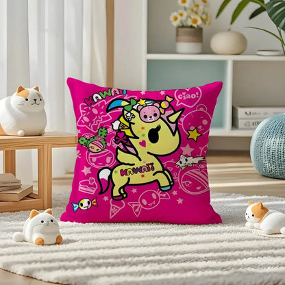 T-tokidoki Anime Pillow Case Pillow Case Plush Fabric Soft Double Sided Print Home Sofa High Quality Cushion