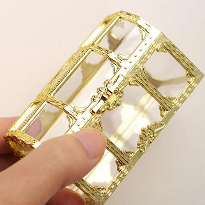 Transparent Treasure Box 12PCS Hollow Wedding Candy Box Chocolates Container Jar Storage Containers Case Anniversary Festival