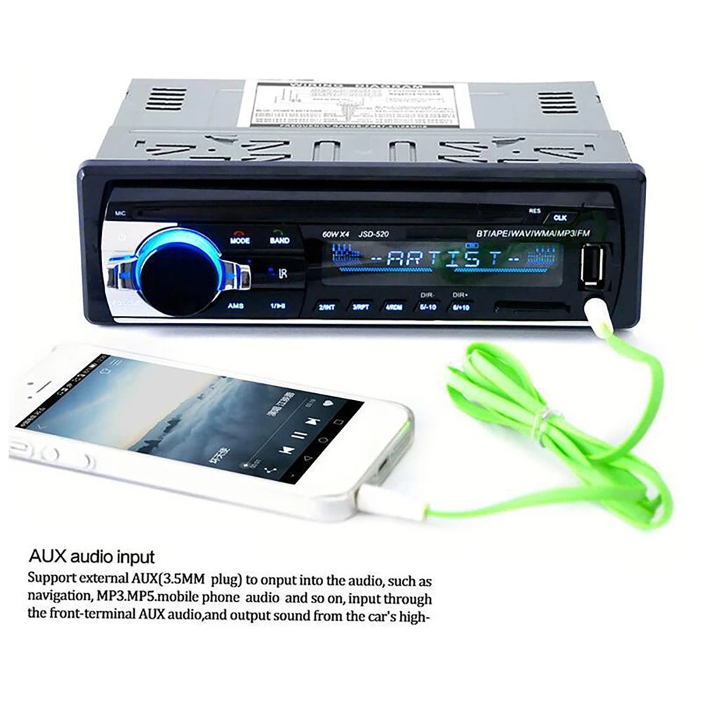 12/24V 60W Car MP3 Player Stereo bluetooth Audio Radio Car Truck Usb Bluetooth Handsfree Call Car USB Card Insert MP3 Radio Kit