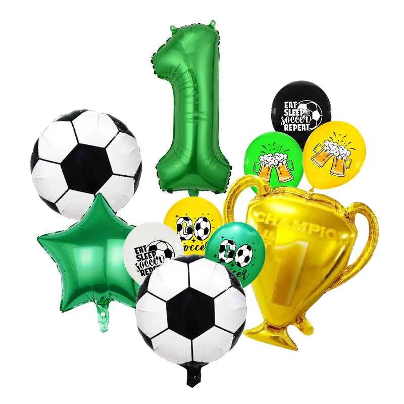 Football Birthday Decoration Party Supplies Tableware Balloons Set Candy Gift Boxes Football Birthday Gifts Kids Birthday Favors