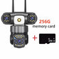 15MP IP Camera WiFi PTZ Three Camera Outdoor Wireless Solar 20000Mah Built-in Battery Video Surveillance Cam Long Time Standby