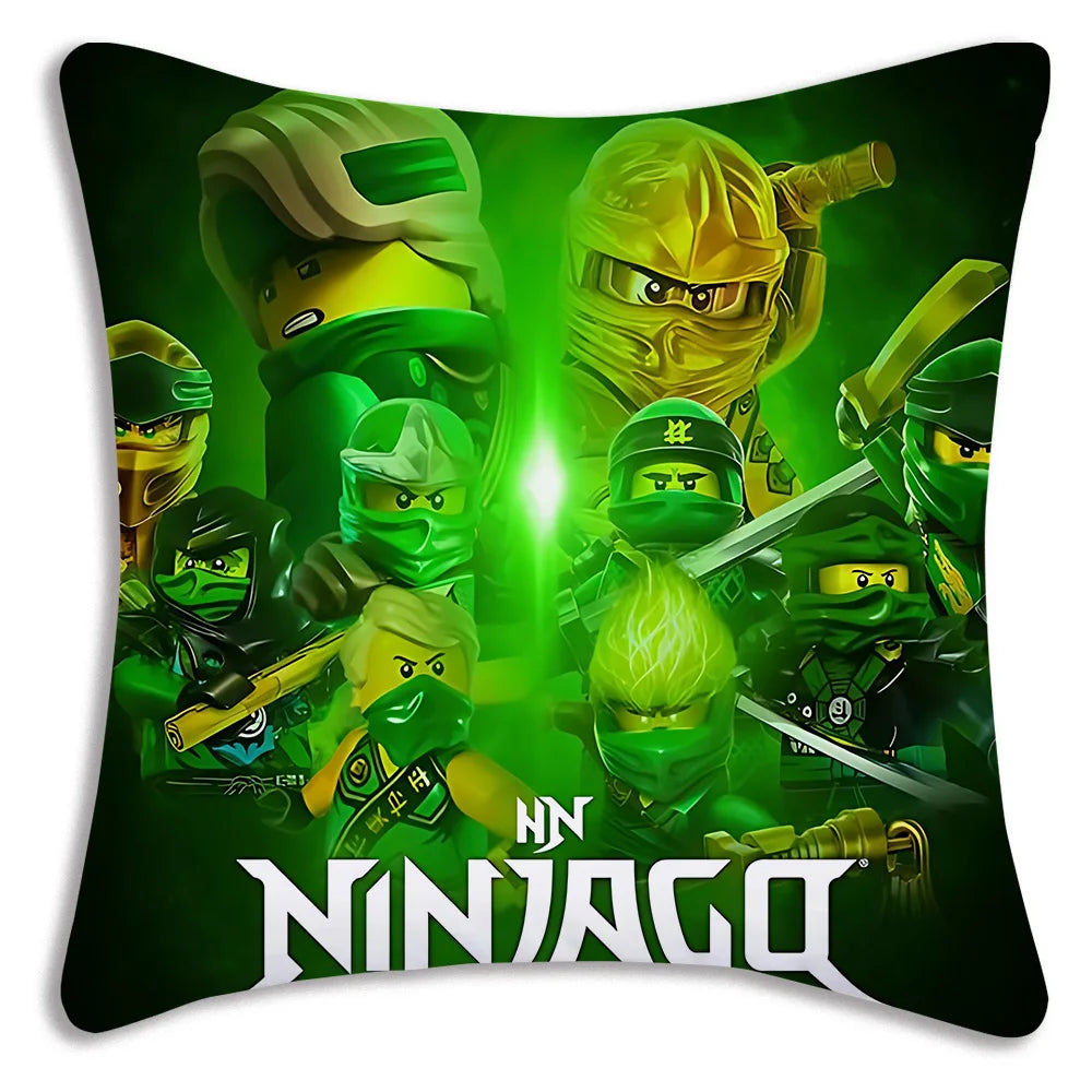 Pillow Covers Cartoon For Game Ninjagos Sofa Decorative Home Double-sided Printing Short Plush Cute Cushion Cover