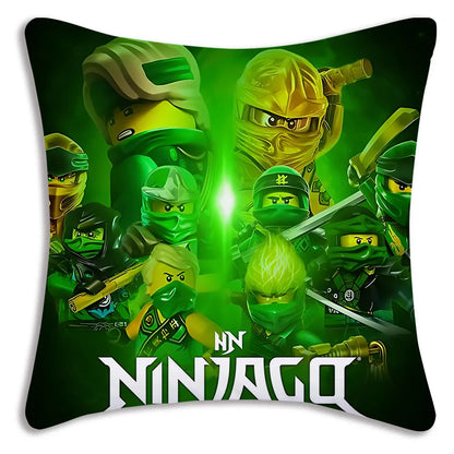 Pillow Covers Cartoon For Game Ninjagos Sofa Decorative Home Double-sided Printing Short Plush Cute Cushion Cover