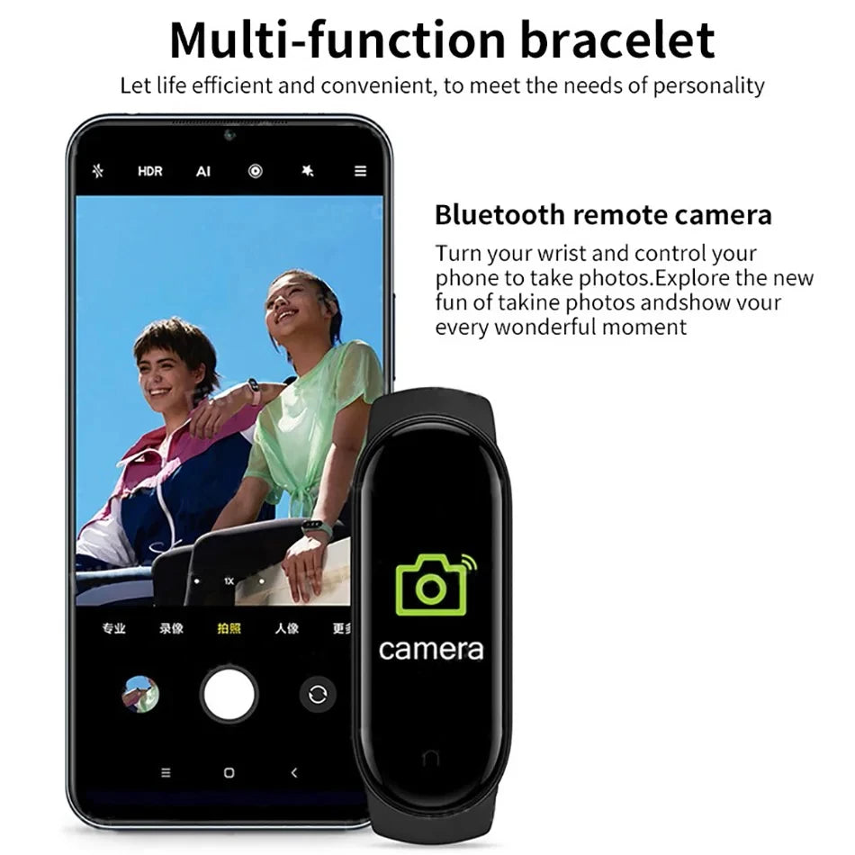 Lenovo Waterproof Smart Watch MenWomen Fitness Smart Bracelet Sports Band Heart Rate Blood Pressure Monitor Multi-function Watch