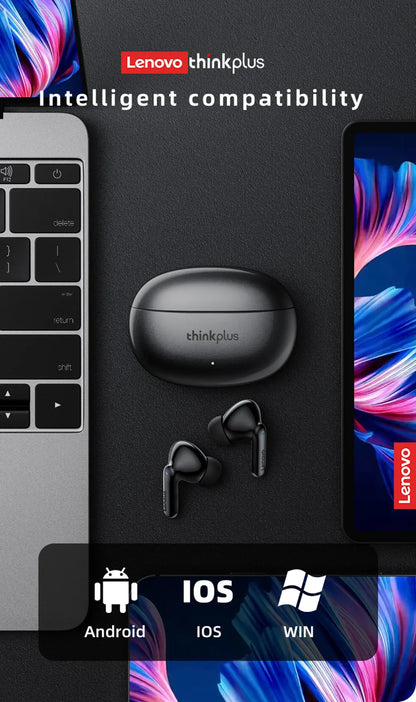 Oryginalne słuchawki Lenovo XT88 TWS bezprzewodowe Bluetooth 5.3 podwójny mikrofon Stereo redukcja szumów bas HIFI sterowanie dotykowe douszne