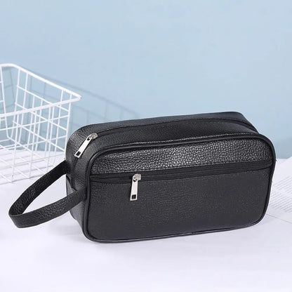 Men Wallets Retro PU Leather Business Handbags Vintage Wristlet Bag Mobile Phone Storage Coin Purse Fashion Woman Coametics Bag