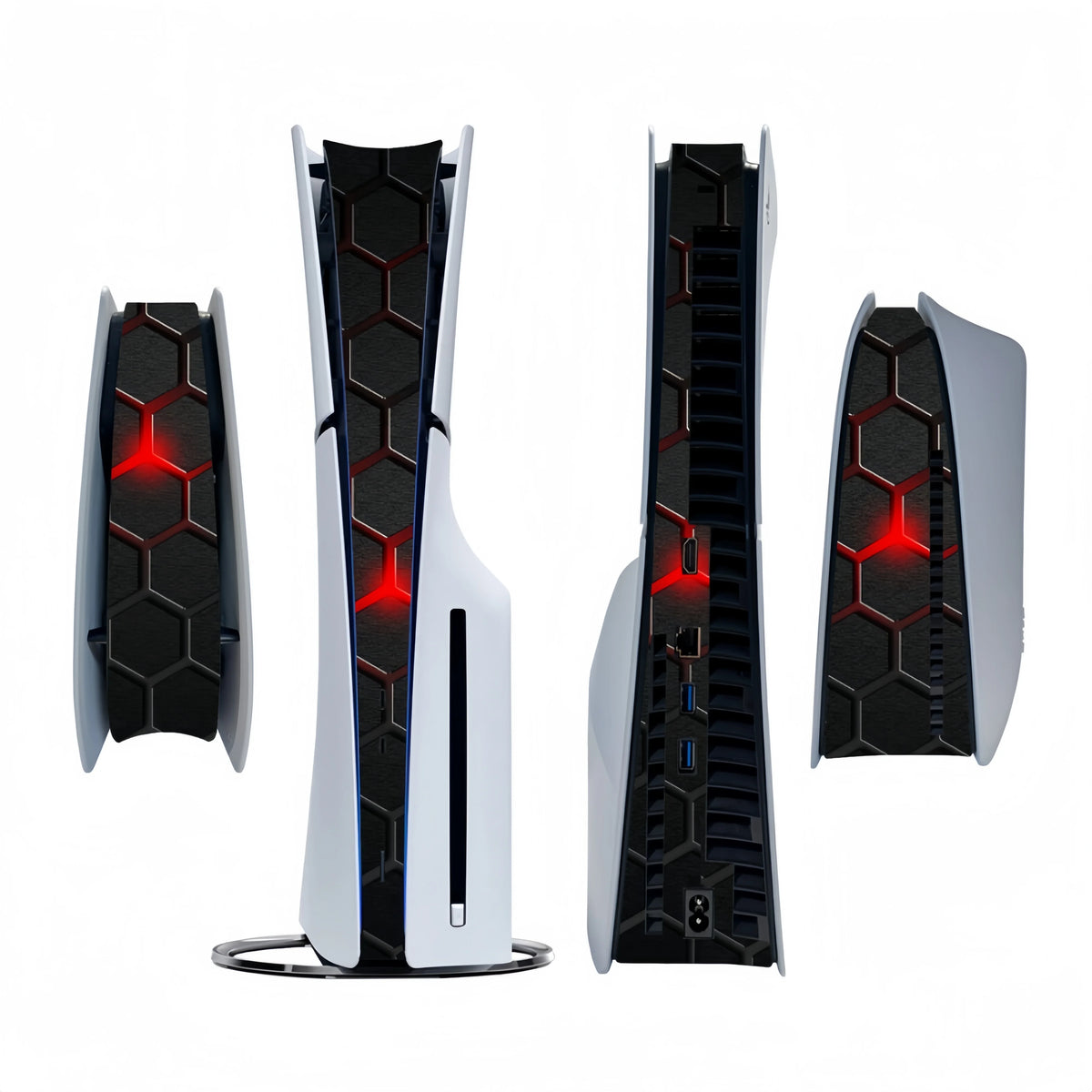 Decoration Strip Center Skin Sticker For PlayStation 5 Slim PS5 Slim Disc Version & Digital Version Console Middle Stickers Skin