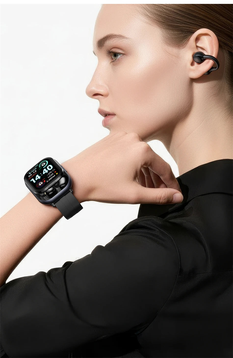 LIGE Bluetooth Headphones with clip-on design 2 In 1 Smartwatch with Earphones Heart Rate Sport Fitness Headset Smart Watch 2026