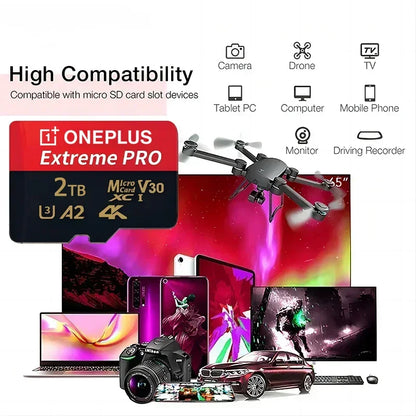 Oneplus Original Class 10 128GB Micro TF/SD Card High Speed Memory Stable Performance for Phones Digital Camera Laptop PC MP3