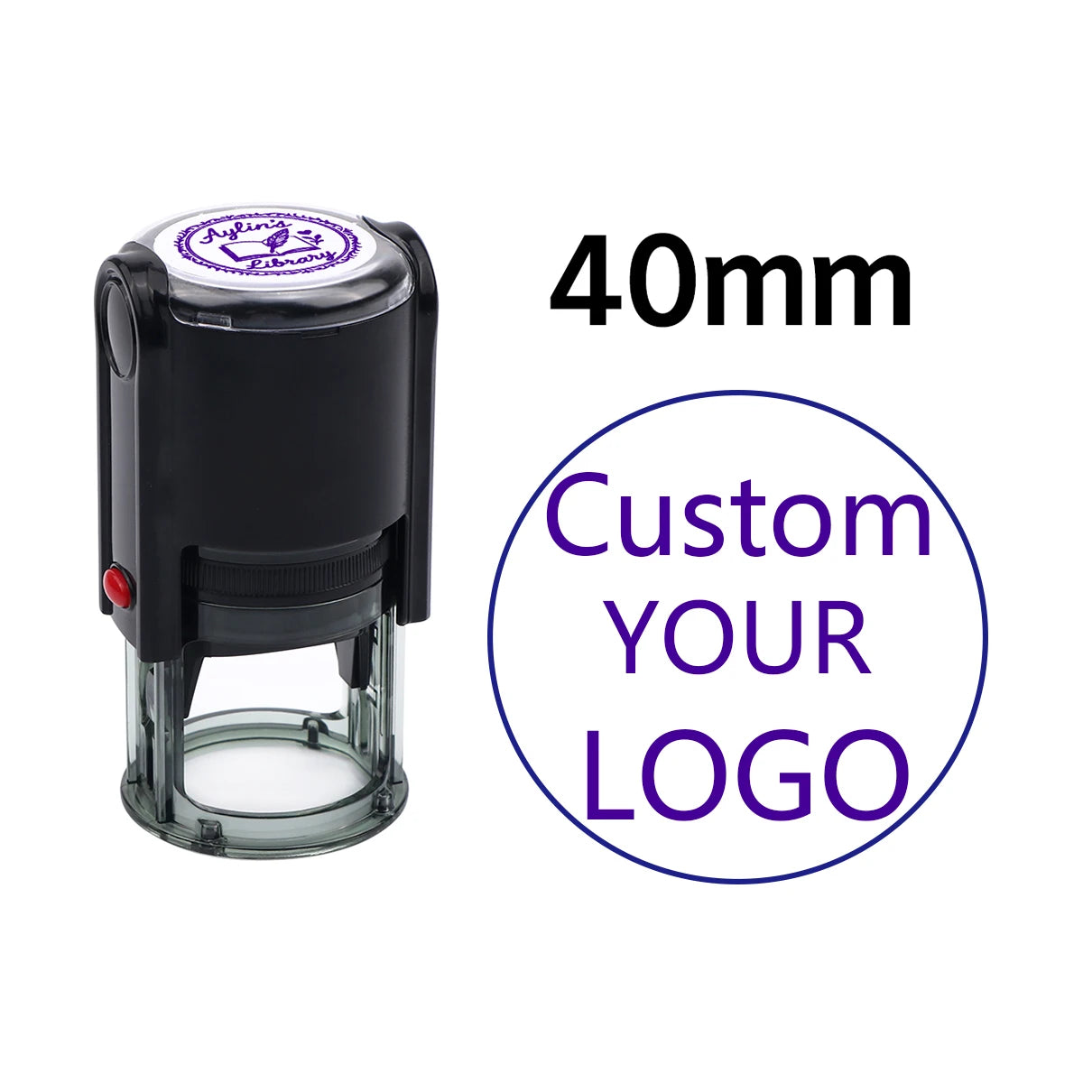 Custom Logo Round Stamp Personalized Image Self Inking Stamper Customized Business Logo Text Stamps-4 Sizes-5 Ink Color Options