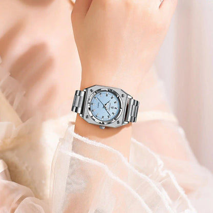 POEDAGAR Square Luxury Ladies Watch Waterproof Stainless Steel Luminous Fashion Woman Watch Elegant Quartz Women's Watches Reloj